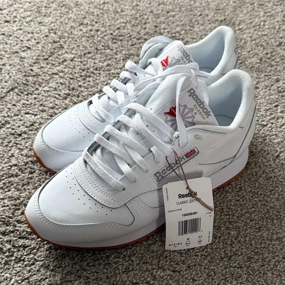 Reebok White Leather Sneakers
